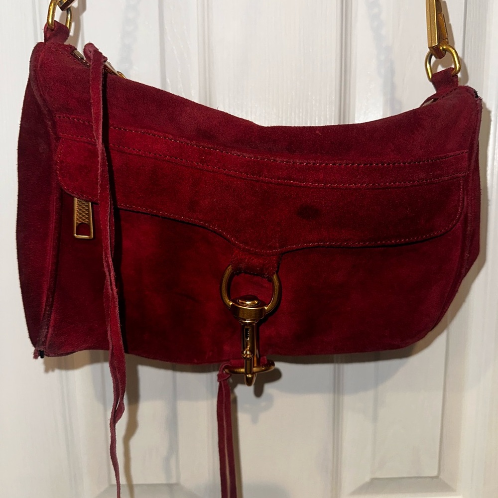 Rebecca Minkoff Burgundy Suede Shoulder Bag